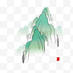 绿色的山峰