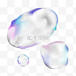 酸性气泡风图片_酸性荧光折射镭射水滴气泡透明