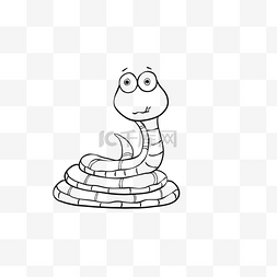 手绘儿童画线图片_snake clipart black and white 手绘黑白线