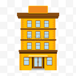 黄色学校建筑元素