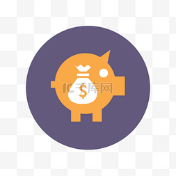 金猪图标图片_金融商务图标