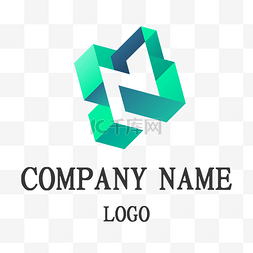 纸管logo图片_绿色折纸LOGO