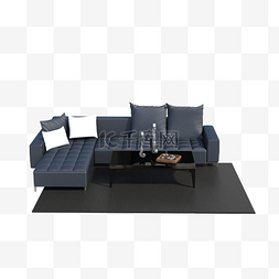 茶几沙发图片_灰色的客厅简约式沙发