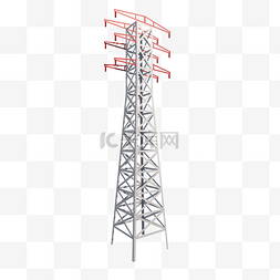 巴黎铁塔线稿图片_立体电力塔png图