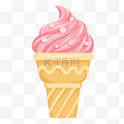 冰淇淋草莓味图片_粉色草莓味冰淇淋