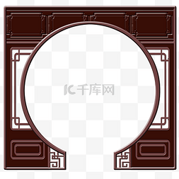 中式大门图片_中式花纹写实拱门