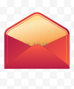 西式信封信件图片_红色节日信封信件