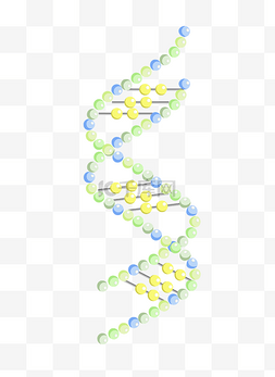 基因插画图片_创意化学分子链插画