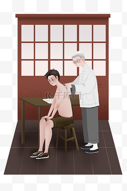 传统中医针灸海报图片_老中医针灸传统医术