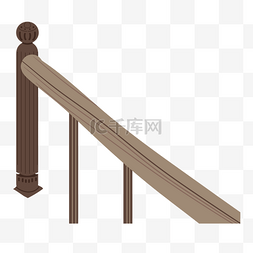 楼梯木图片_棕色木色木质扶手