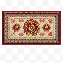 地毯上的物品图片_矢量古典花纹地毯纹样