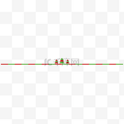 圣诞树极简图片_极简剪纸圣诞树红绿分割线