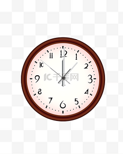 时钟指针手绘图片_扁平化简约的钟表