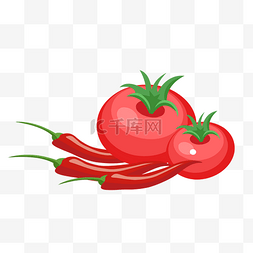 红辣椒和番茄