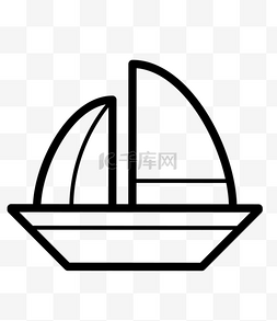 轮船卡通图标