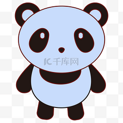 熊猫人动画素材图片_简笔画小熊猫