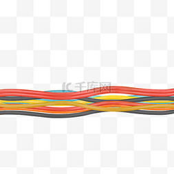 彩色写实图片_写实电缆电线