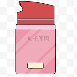 一个粉色的卡通瓶子