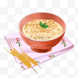 碗中的燕麦米图片_牛奶燕麦