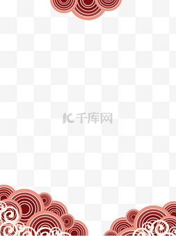 春节红色祥云装饰