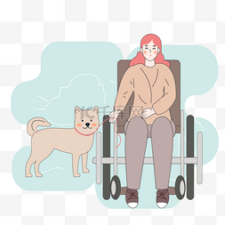 轮椅残疾人图片_international day of disabled persons手绘