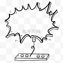 爆炸涂鸦标题框