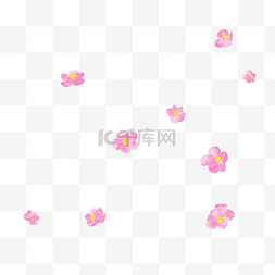 手绘花瓣花瓣图片_手绘粉色漂浮花瓣