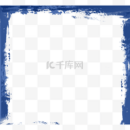 year图片_经典蓝笔刷边框元素
