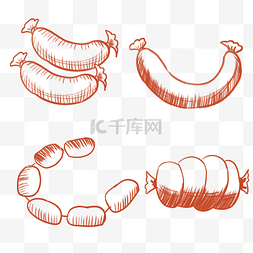 线描小图片_线描小肉肠