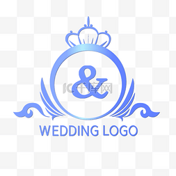 婚礼logo图片_蓝色婚礼LOGO