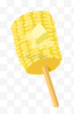黄色卡通玉米串串