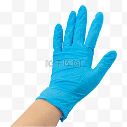 医护工作者蓝色手套