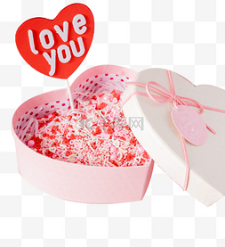 粉红色浪漫情人节礼物盒