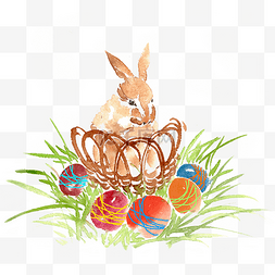 复活节兔与彩蛋
