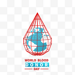 无偿献血图图片_世界献血日镂空血滴