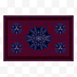 中式古典花纹地毯图片_古典花纹地毯