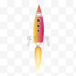 航天火箭小图片_渐变色小火箭