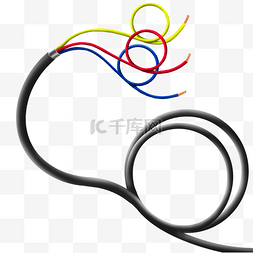 电线电缆手绘图片_输电电线