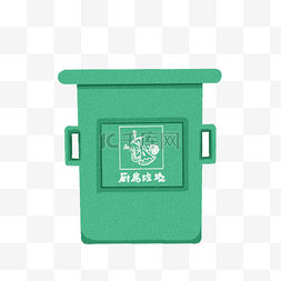 厨房环境图片_绿色厨房垃圾桶