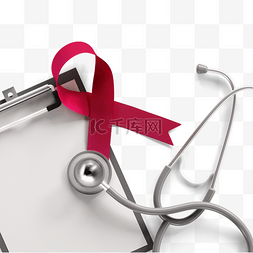 红色艾滋病图片_医疗用品和红丝带