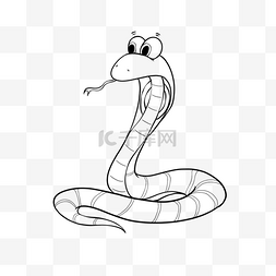 snake clipart black and white 手绘线稿黑