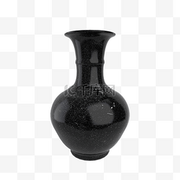 黑色大理石立体花瓶装饰