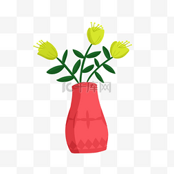 装饰图案绿植图片_卡通瓶栽植物下载