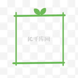矩形矩形边框图片_绿色矩形简约边框