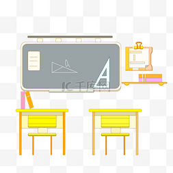 教育基地教室图片_教室黑板书桌课堂