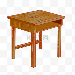 木质小桌子卡通插画