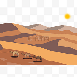 黄色沙漠骆驼