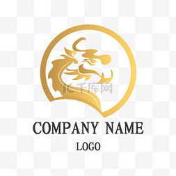 造视觉美logo图片_黄色简龙LOGO