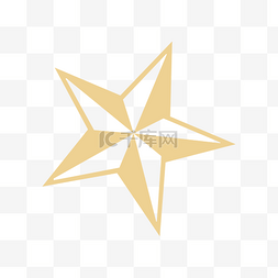 淡黄色五角星装饰
