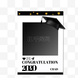 毕业证书相框图片_黑色毕业简单边框